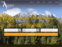 Tablet Screenshot of hotelaspenflagstaff.com
